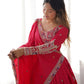 Natural Crepe Silk Embroidered Lehenga Set with Dupatta