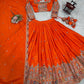 Natural Crepe Silk Embroidered Lehenga Set with Dupatta