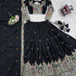Natural Crepe Silk Embroidered Lehenga Set with Dupatta