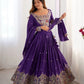 Natural Crepe Silk Embroidered Lehenga Set with Dupatta