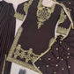 Natural Crepe Silk Zari Embroidery Sharara Set