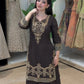 Natural Crepe Silk Zari Embroidery Sharara Set