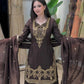 Natural Crepe Silk Zari Embroidery Sharara Set