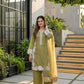 Natural Silk Embroidered Palazzo Suit for Festive and Wedding Occasions
