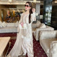 Natural Silk Embroidered Palazzo Suit for Festive and Wedding Occasions