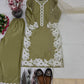 Natural Silk Embroidered Palazzo Suit for Festive and Wedding Occasions