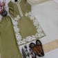Natural Silk Embroidered Palazzo Suit for Festive and Wedding Occasions