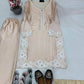 Natural Silk Embroidered Palazzo Suit for Festive and Wedding Occasions