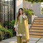 Natural Silk Embroidered Palazzo Suit for Festive and Wedding Occasions