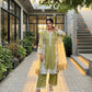 Natural Silk Embroidered Palazzo Suit for Festive and Wedding Occasions
