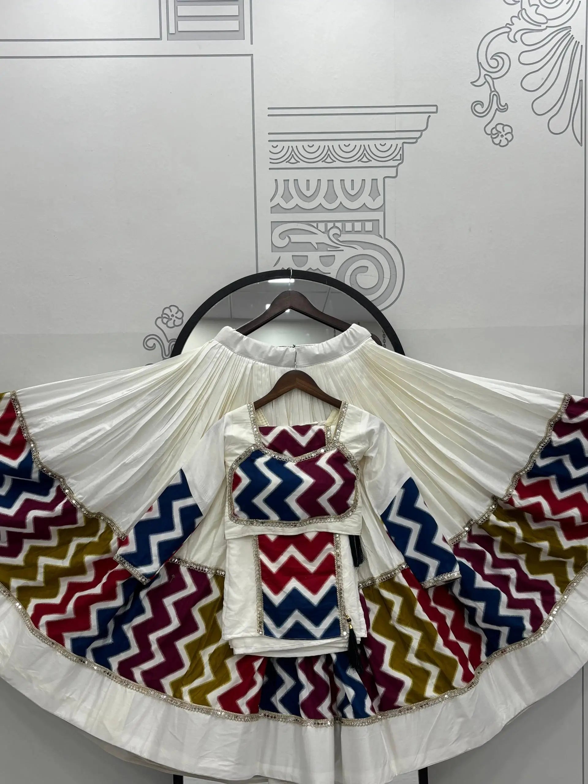 Navratri Special Multicolor Cotton Lehenga Choli Set