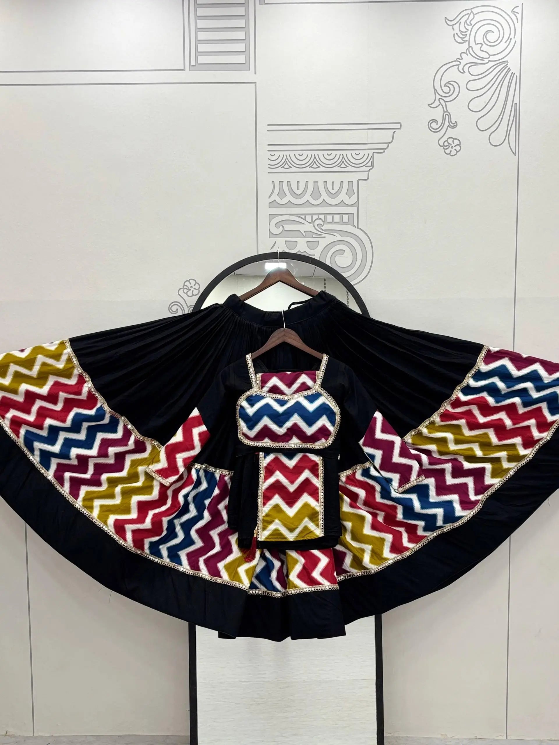 Navratri Special Multicolor Cotton Lehenga Choli Set