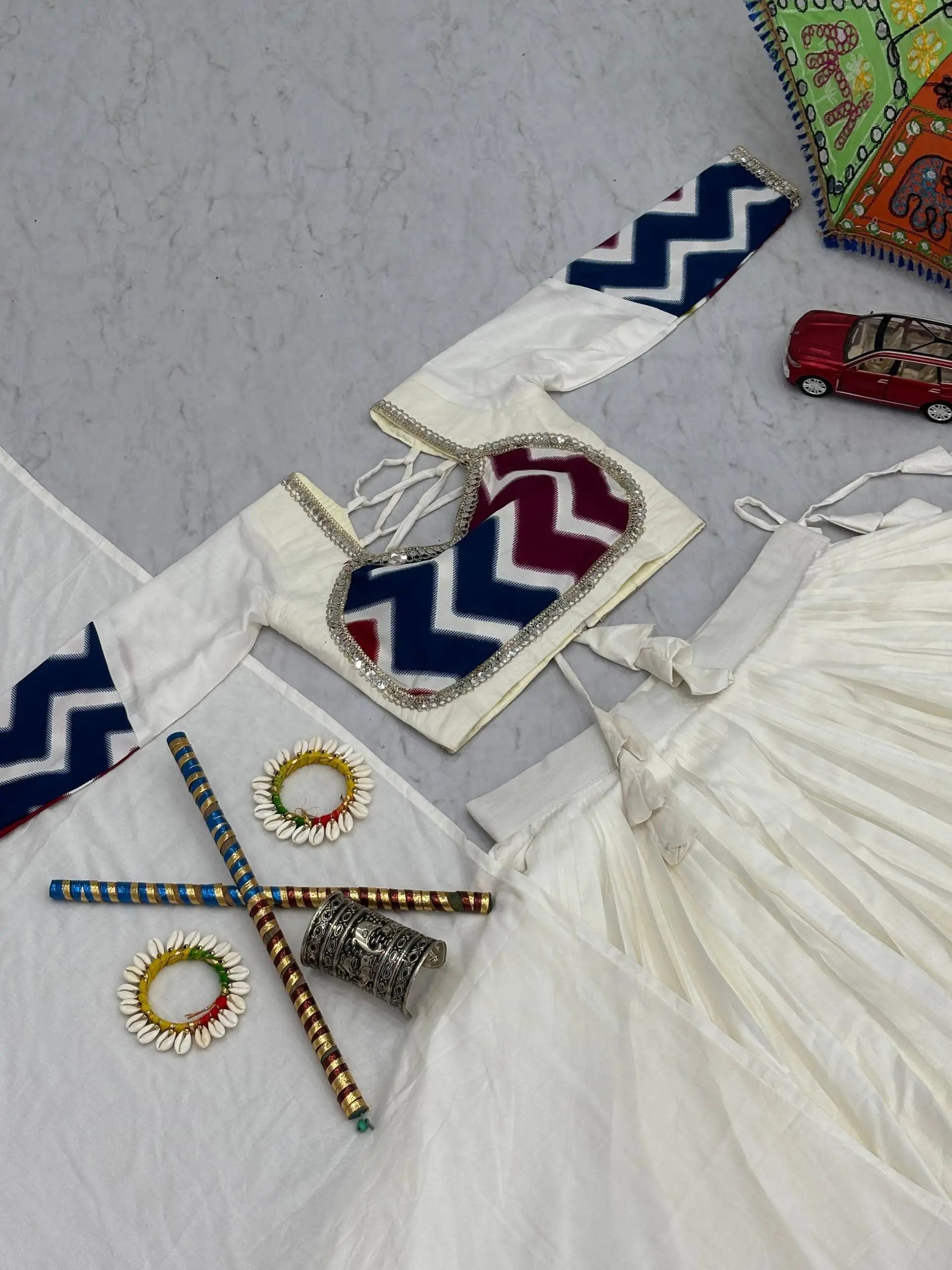 Navratri Special Multicolor Cotton Lehenga Choli Set