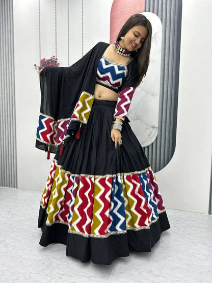 Navratri Special Multicolor Cotton Lehenga Choli Set