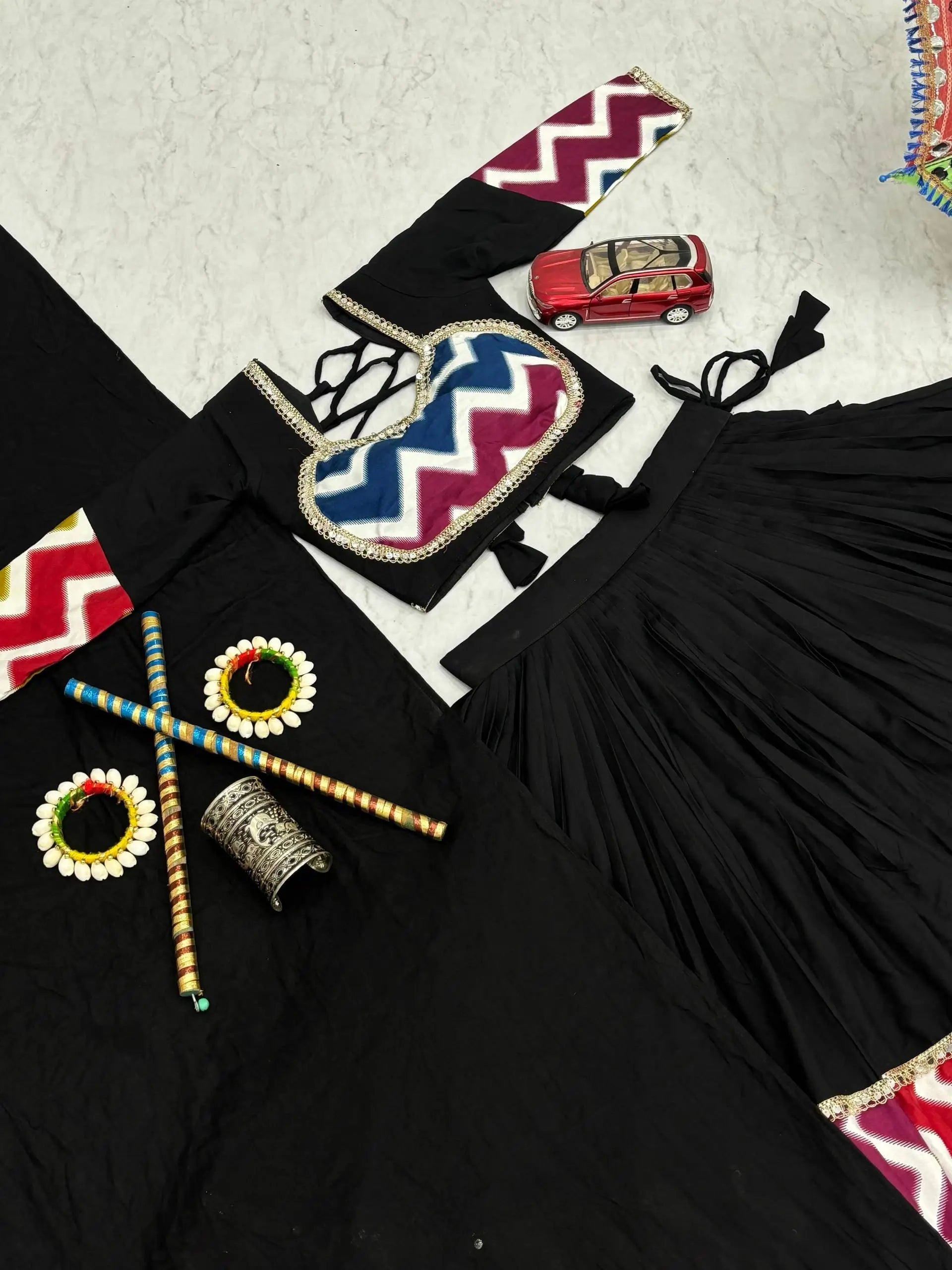 Navratri Special Multicolor Cotton Lehenga Choli Set