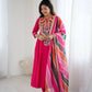 Navratri Special Premium Designer Khadi Cotton Gown Set with Dupatta