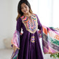 Navratri Special Premium Designer Khadi Cotton Gown Set with Dupatta
