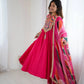 Navratri Special Premium Designer Khadi Cotton Gown Set with Dupatta