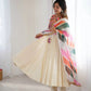 Navratri Special Premium Designer Khadi Cotton Gown Set with Dupatta