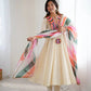 Navratri Special Premium Designer Khadi Cotton Gown Set with Dupatta
