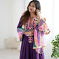 Navratri Special Premium Designer Khadi Cotton Gown Set with Dupatta