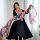 Navratri Special Premium Designer Khadi Cotton Gown Set with Dupatta