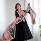 Navratri Special Premium Designer Khadi Cotton Gown Set with Dupatta
