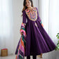 Navratri Special Premium Designer Khadi Cotton Gown Set with Dupatta