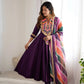 Navratri Special Premium Designer Khadi Cotton Gown Set with Dupatta