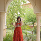 Navratri Wear Bandhani Kutchi Patchwork Anarkali Gown