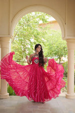 Navratri Wear Bandhani Kutchi Patchwork Anarkali Gown