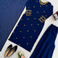 Navy Blue Georgette Kurta with Plazo and Dupatta