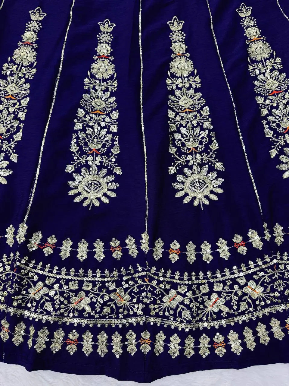Navy Kalka Embroidered Lehenga Set