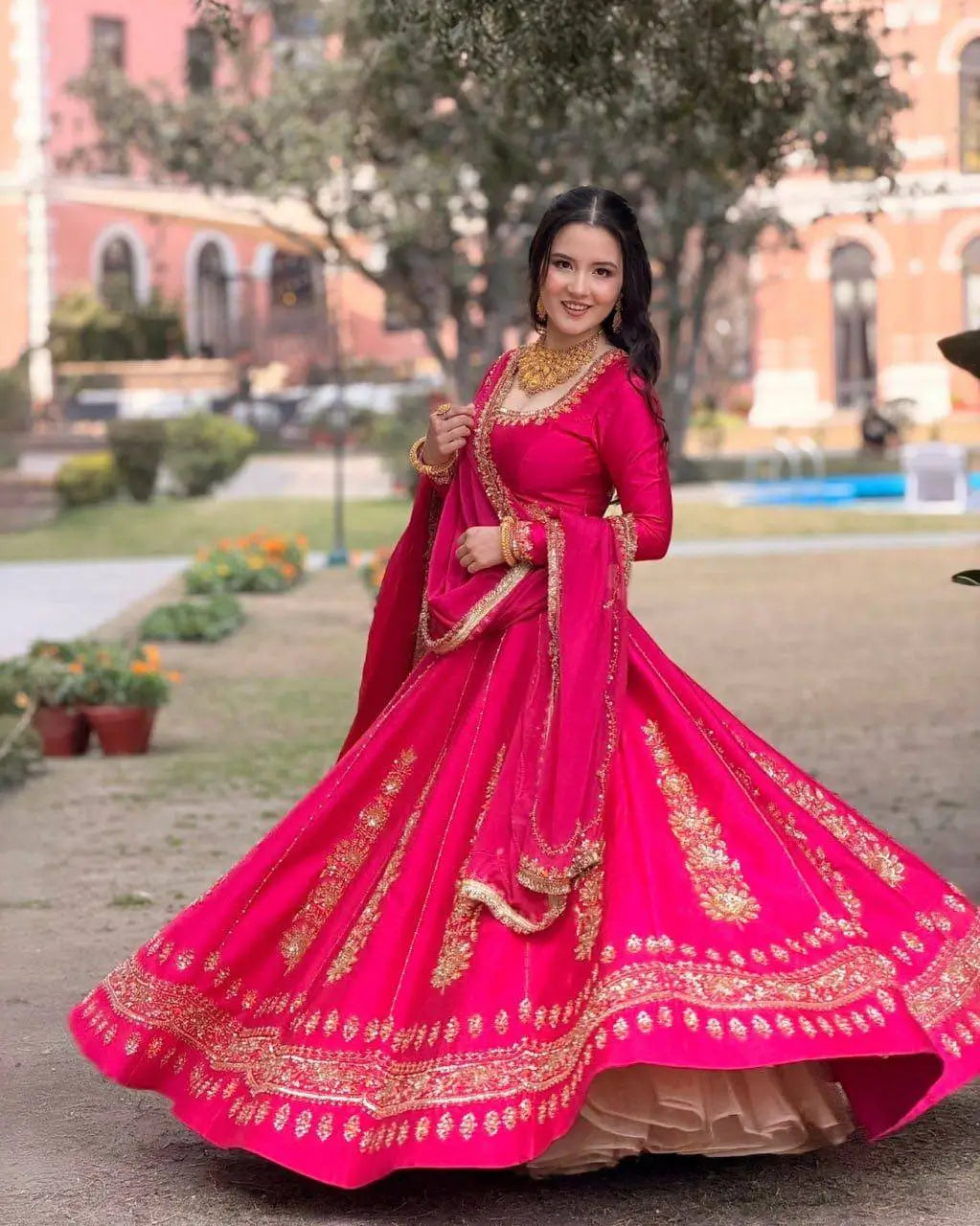 Navy Kalka Embroidered Lehenga Set