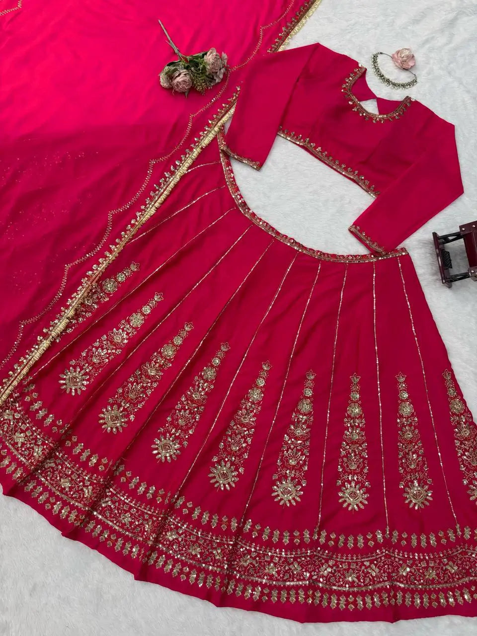 Navy Kalka Embroidered Lehenga Set