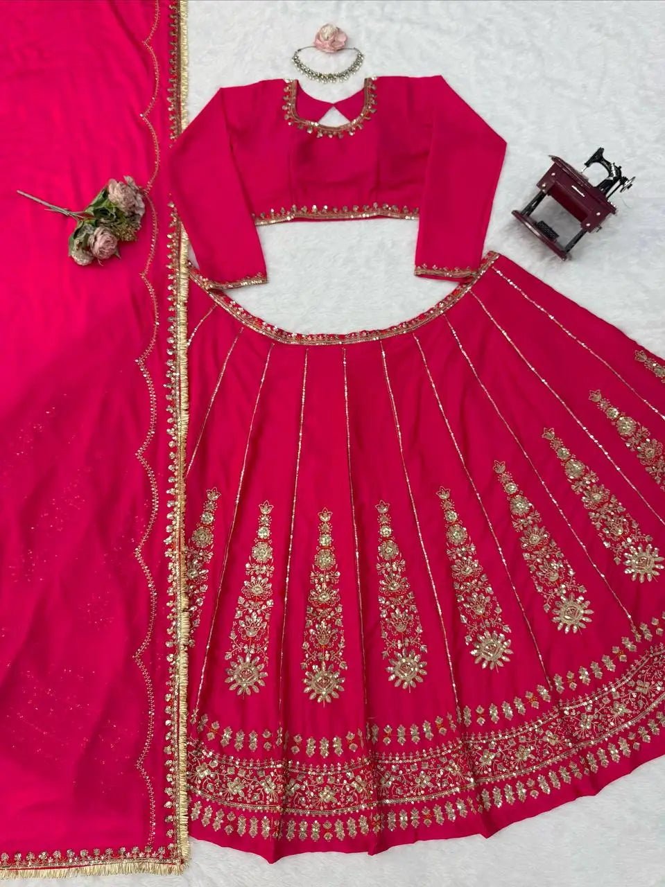 Navy Kalka Embroidered Lehenga Set