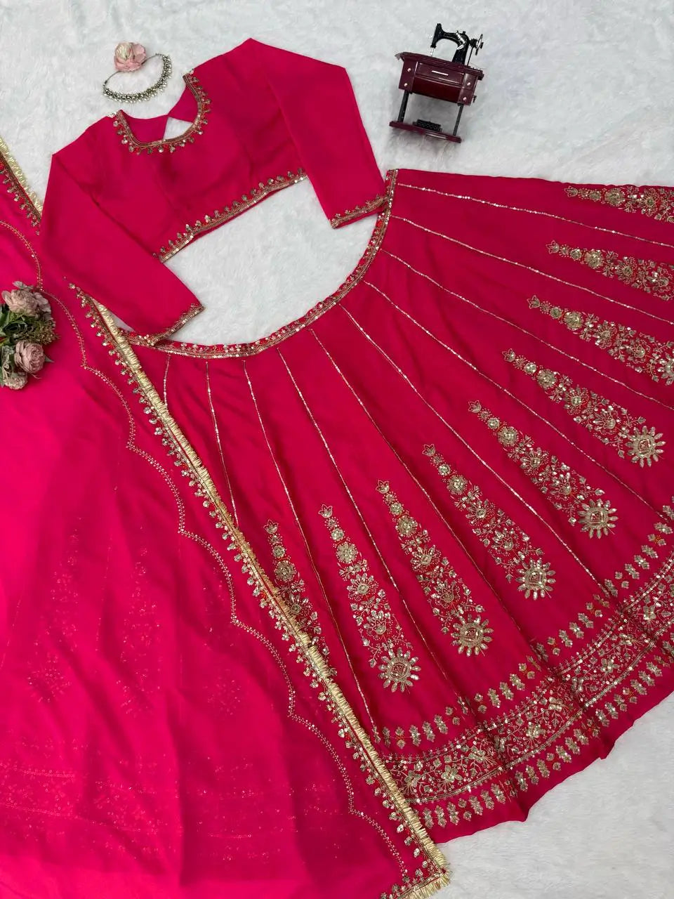 Navy Kalka Embroidered Lehenga Set