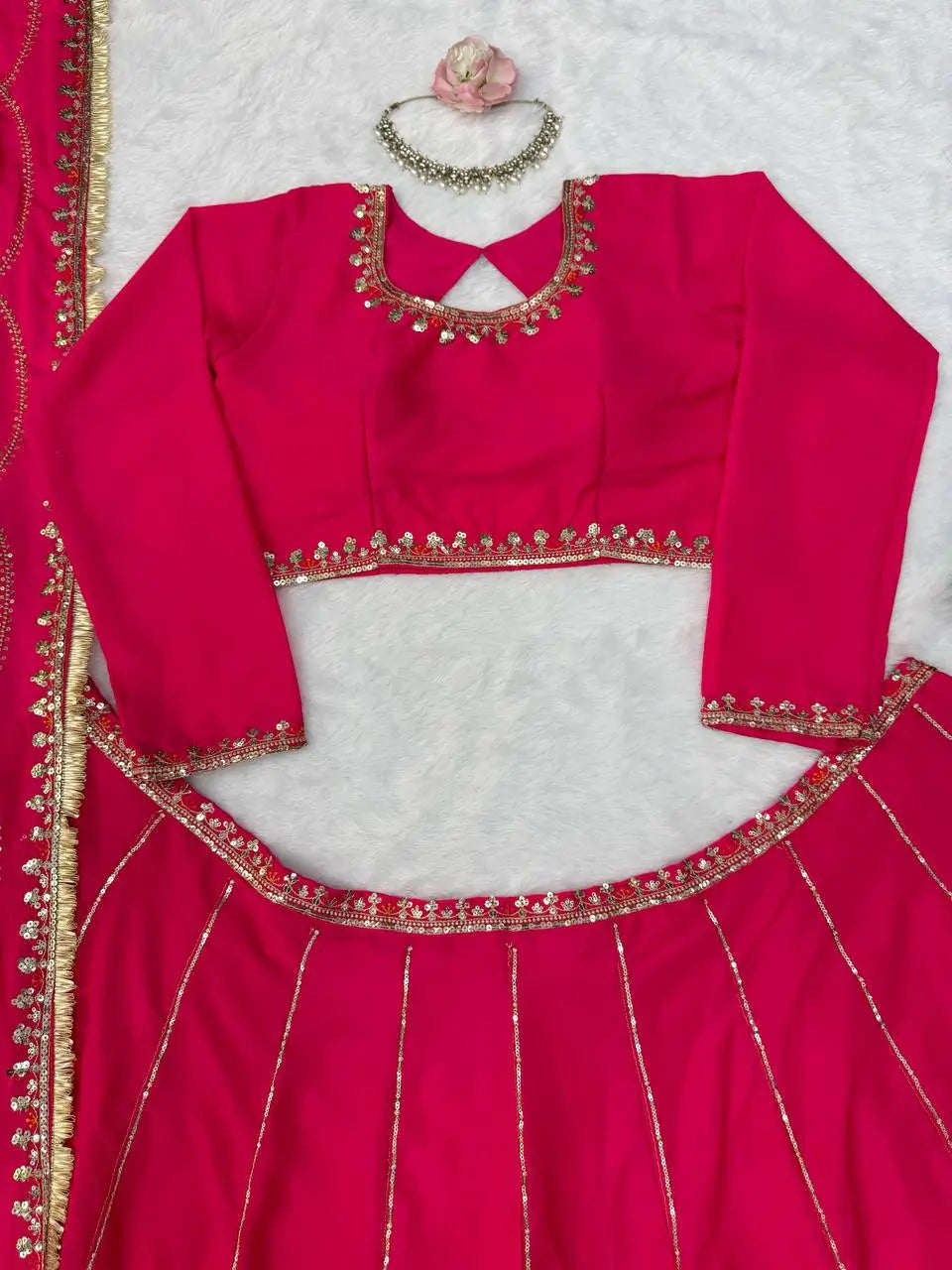 Navy Kalka Embroidered Lehenga Set