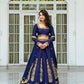 Navy Kalka Embroidered Lehenga Set