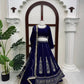 Navy Kalka Embroidered Lehenga Set