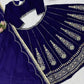 Navy Kalka Embroidered Lehenga Set