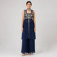 Navy Rangoli Crush Embroidered Peplum Palazzo Set
