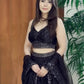Net Sequin Zari Work Lehenga Choli Set