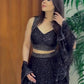 Net Sequin Zari Work Lehenga Choli Set