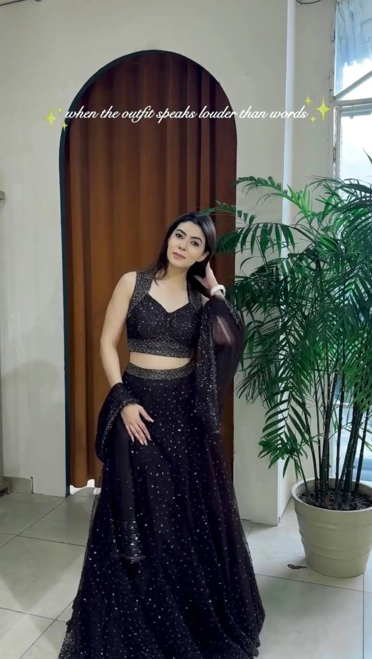 Net Sequin Zari Work Lehenga Choli Set