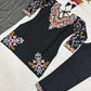 Noir Bloom Embroidered Roman Silk Kurta Set for Festive and Casual Elegance