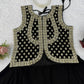 Noir Gota Ruffle Lehenga