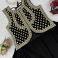 Noir Gota Ruffle Lehenga