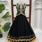 Noir Gota Ruffle Lehenga