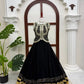Noir Gota Ruffle Lehenga